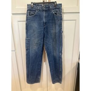 Bulwark FR Mens Flame Resistant Carpenter Work Jeans Blue Denim read 34x37